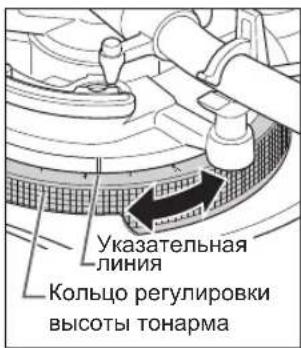TECHNICS EAHF70N - Отрегулируйте высоту с помощью кольца регулировки высоты тонарма. - 1