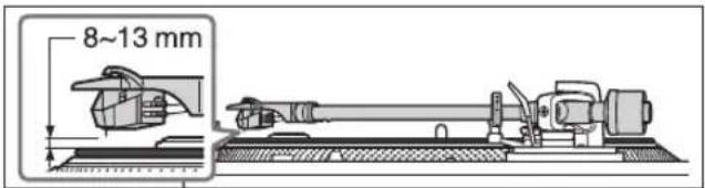 TECHNICS EAHF70N - Überprüfen Sie die Tonarmlift-Höhe (der Abstand zwischen der Nadelspitze und der Plattenoberfläche). Wenn Sie eine Einstellung vornehmen müssen, gehen Sie zu Schritt 2. - 1