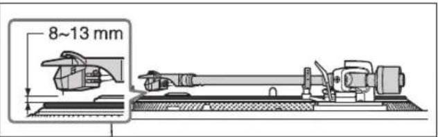 TECHNICS EAHF70N - Tarkista varsinostimen korkeus (neulan kärjen ja äänilevyn pinnan välinen etäisyys). Jos säätöä tarvitaan, siirry vaiheeseen 2. - 1