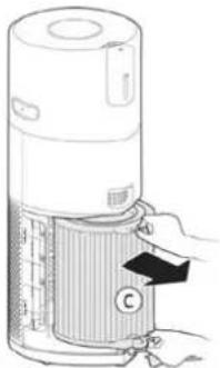 HOOVER HPURIFIER 700 - Reinigung/Austauschen des Filters:[Abb.17] - 3