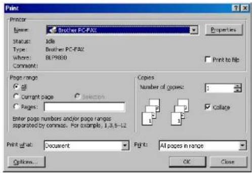 BROTHER NC8100h - Envoi d'un fichier sous forme de PC FAX avec le style Simple - 1
