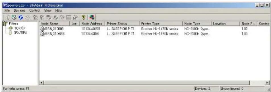 BROTHER NC8100h - Utilisation de l'application BRAdmin pour changer l'adresse IP - 1