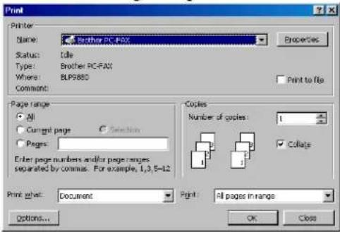 BROTHER NC8100h - Envoi d'un fichier sous forme de PC FAX avec le style télécopie - 1