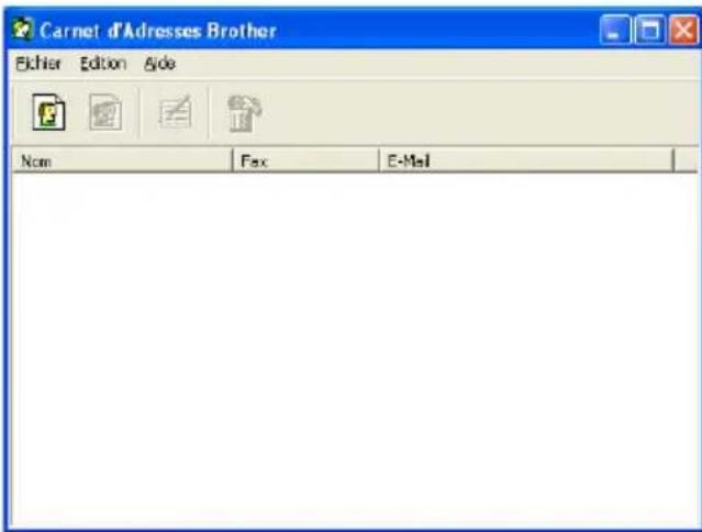 Carnet d'Adresses Brother Echier Edition Aide Nom Fax E-Mail