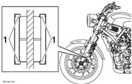 YAMAHA XSR700 (2017) - Contrôle des plaquettes de frein avant et arrêté - 1