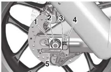 YAMAHA YZFR1M (2020) - Réglage de la tension de la chaîne de transmission - 1