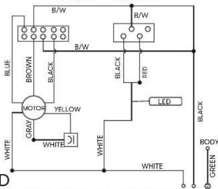 Zephyr Breeze I AK1100BS - LED Removal (FIG. E & F): - 4