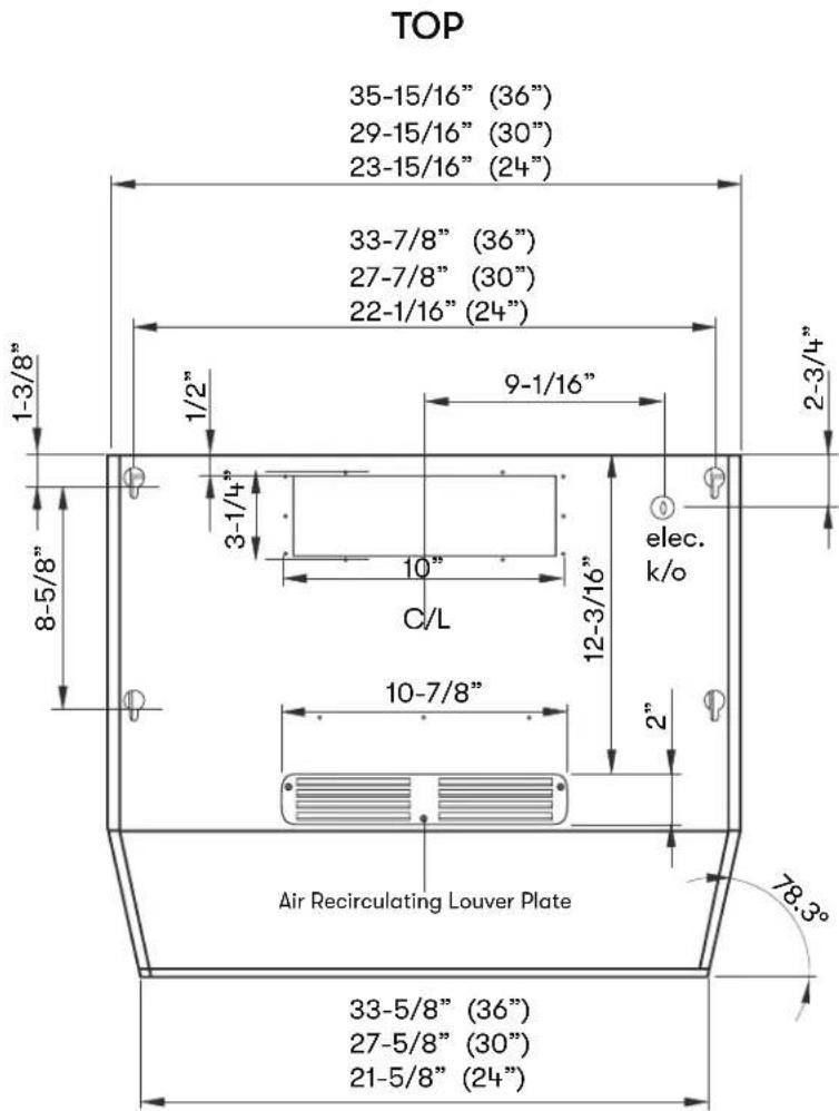 Zephyr Breeze I AK1100BS - Hood Specifications - 1