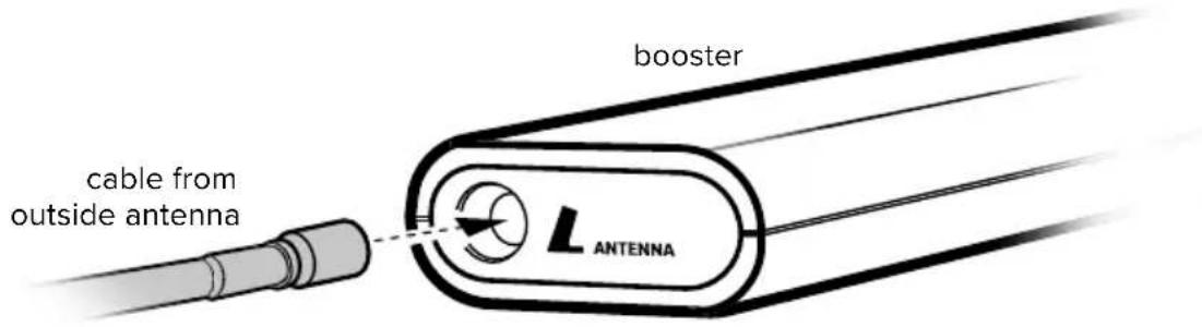 Wilson weBoost Drive Sleek OTR - Step 4: Route Antenna Cable & Connect Booster - 1