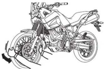 YAMAHA XT660Z (2015) - Contrôle des roulements de roue - 1