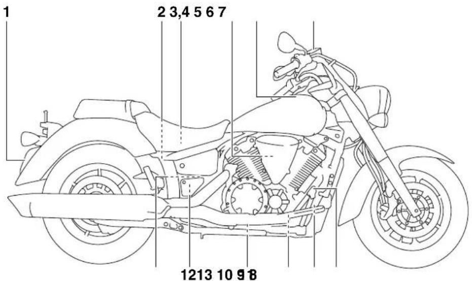 YAMAHA XVS1300A (2016) - Vuedroite - 2