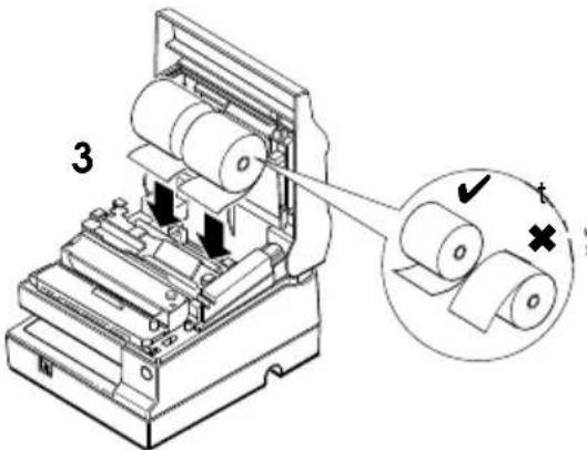 EPSON TMU950 - Installing the Paper Rolls - 1