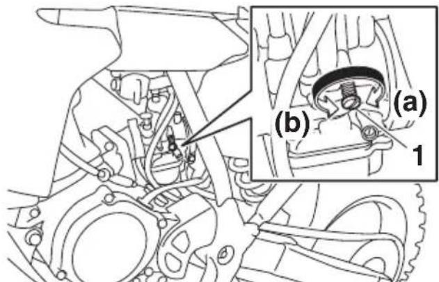 YAMAHA YZ65 (2021) - Réglage du régime de ralenti du moteur - 1