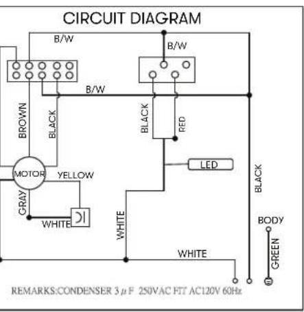 Zephyr Breeze I AK1136BB - LED Removal (FIG. E & F): - 4