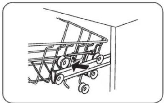 ETNA VW47SM - Réglage de la hauteur du panier supérieur type 1 (en fonction du modèle) - 2