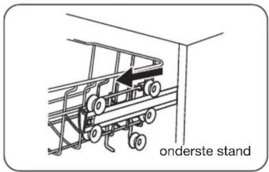ETNA VW47SM - De hoogte van de bovenste korf (type 1) aanpassen (afhankelijk van het model) - 1