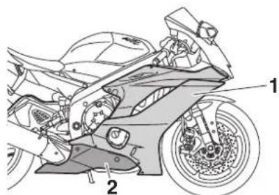 YAMAHA YZFR6 (2019) - Dépose et repose des caches et carénages - 2