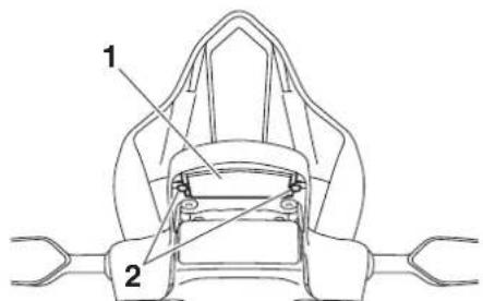 YAMAHA YZFR6 (2019) - Remplacement de I'ampoule d'éclairage de la plaque d'immatriculation - 1