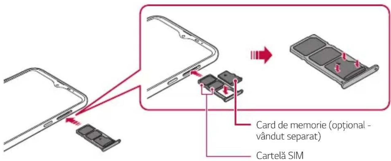 LG K50S - Introducrea cardului de memorie - 1