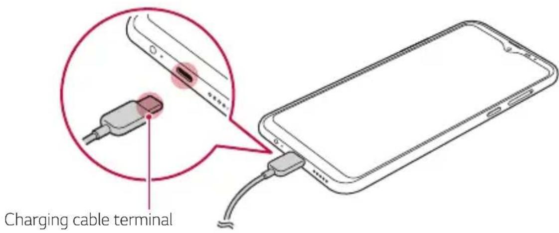 LG K50S - Charging the battery - 1