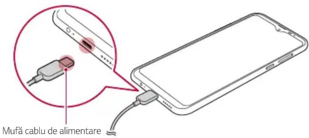 LG K50S - Incârcarea bateriei - 1