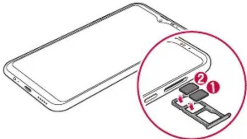 LG K50S - Installing the SIM card - 4