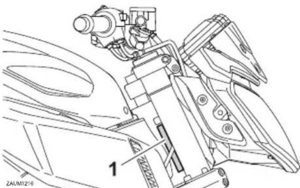 YAMAHA MT125 (2016) - Numéro d'identification du vehicule - 1