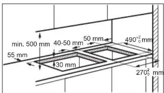 ZANUSSI ZITN323K - Installation of more than one hob - 1
