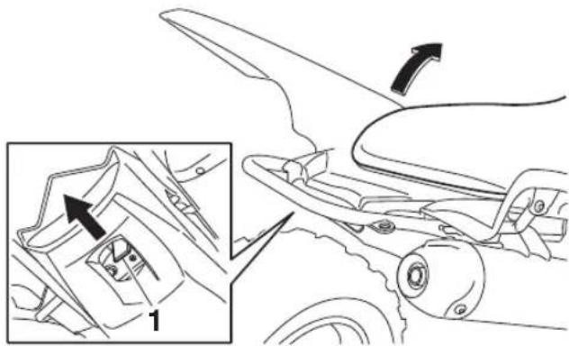 YAMAHA YFM700R (2016) - Dépose de la selle - 1