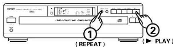 DENON DCM65 - Pour repeter la lecture de toutes les pistes - 1