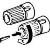 DENON AVR882 - Connecting the speaker cords - 6