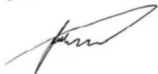 Handwritten signature or scribble on a white background