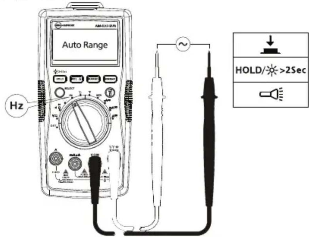 FLUKE AM535 - Mätning av frekvens - 1