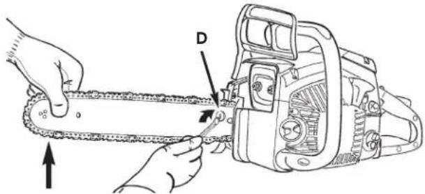 TROY-BILT TB4920CC - SAW CHAIN TENSION ADJUSTMENT - 2