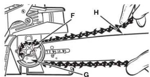 TROY-BILT TB4920CC - INSTALL THE SAW CHAIN - 2