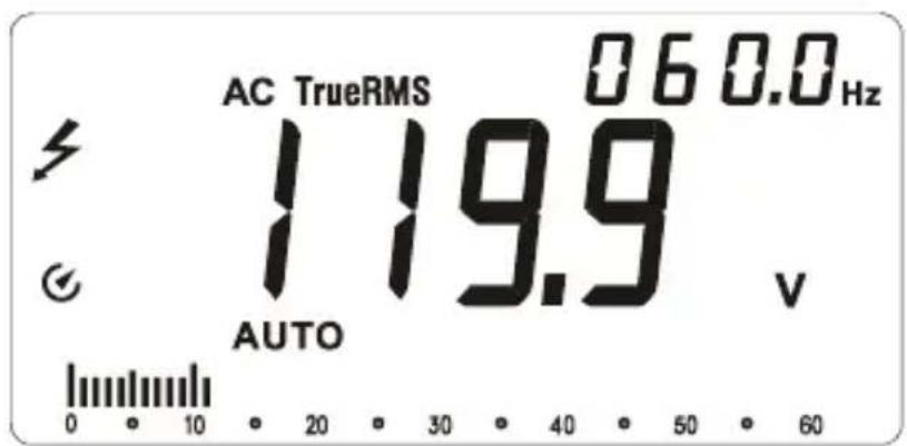 AC TrueRMS 060.0 Hz 119.9 V AUTO