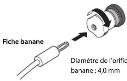 YAMAHA AS1200 - ■Connexion via des câbles avec fiches bananes - 1