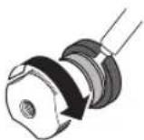 YAMAHA AS1200 - 2Maak de knop vast. - 1