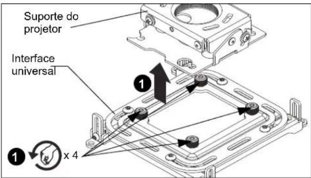 EPSON ELPMBPJG - Instalacao do suporte do projetor - 2