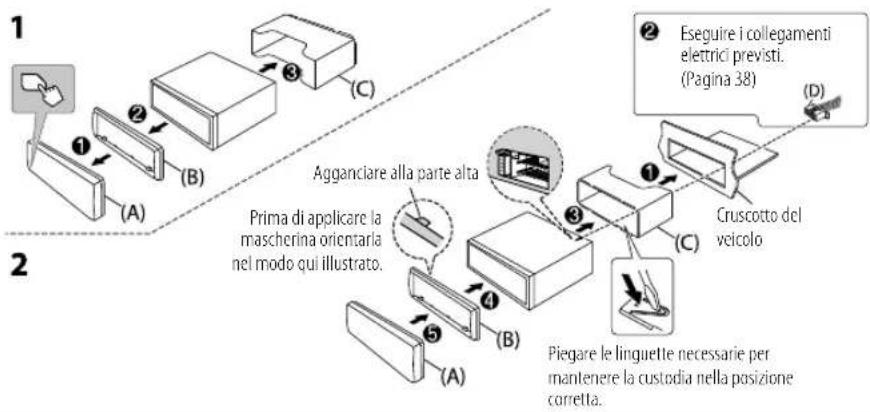 JVC KDDB912BT - Installazione dell'apparecchio (nel cruscotto) - 1