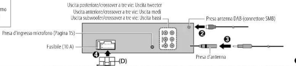 JVC KDDB912BT - Collegamento dei cavi - 1