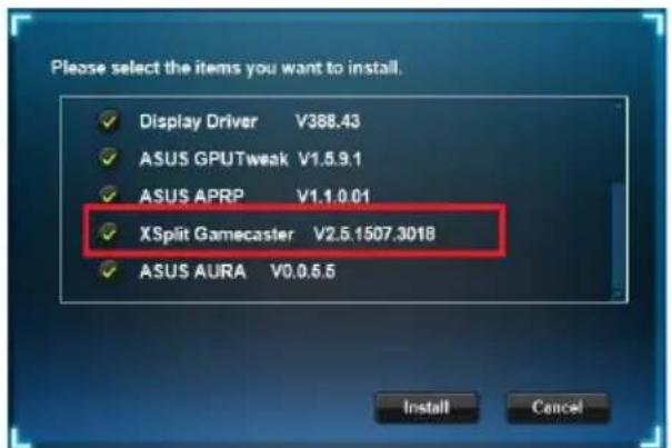 ASUS PHGTX1050TI4G - Installieren von XSplit Gamecaster unter Windows 10/8.1/8/7 (64-bit) - 2