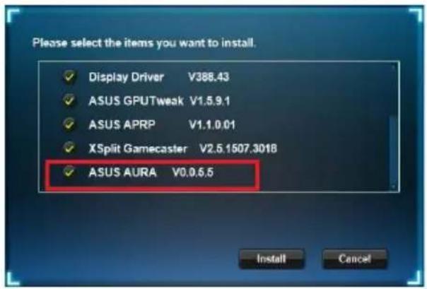 ASUS PHGTX1050TI4G - ASUS AURA installeren in Windows® 10 / 8.1 / 8 / 7 / (64 bit) - 2