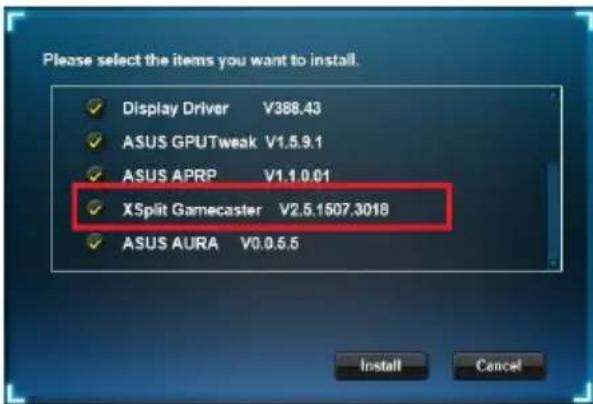 ASUS DUALGTX1660TIO6GEVO - Installer XSplit Gamecaster sous Windows® 10/8.1/8/7 (versions 64 bits) - 2