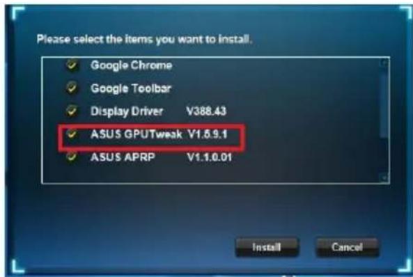 ASUS TUF3GTX1660A6GGAMING - Installieren von ASUS GPU Tweak unter Windows 10 / 8.1 / 8 / 7 (64-bit) - 2