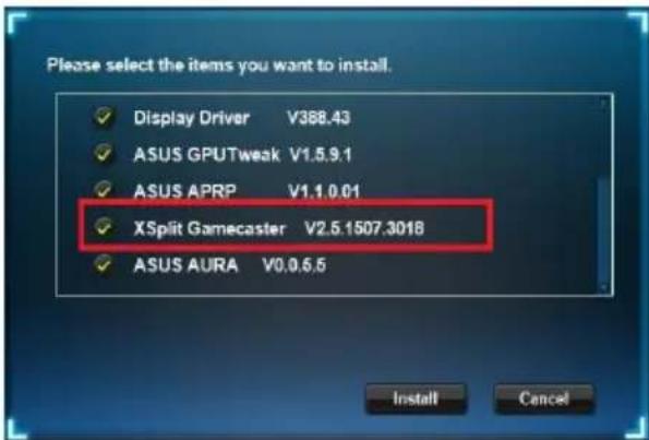 ASUS TUF3GTX1660A6GGAMING - Instalace XSplit Gamecaster v operacním systemdu Windows® 10 / 8.1 / 8 / 7 (64 bitú) - 2