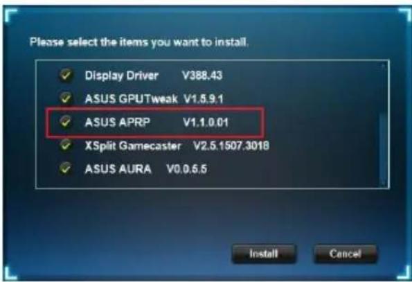ASUS DUALGTX1660A6GEVO - Installieren von ASUS APRP unter Windows 10 / 8.1 / 8 / 7 (64-bit) - 2