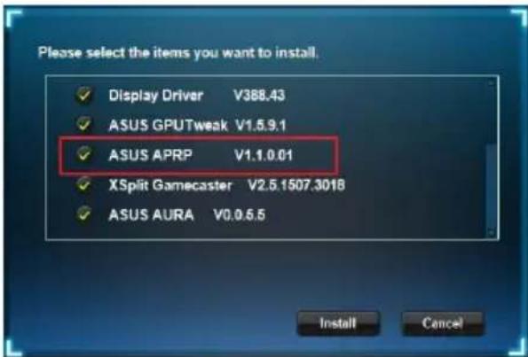 ASUS DUALGTX1660A6GEVO - Instalace ASUS APRP v operačním systému Windows® 10 / 8.1 / 8 / 7 (64 bitů) - 2