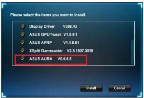 ASUS PHRTX20606G - Nameščanje pripomočka ASUS AURA v sistemih Windows® 10 / 8.1 / 8 / 7 (64-bitne izdaje) - 2