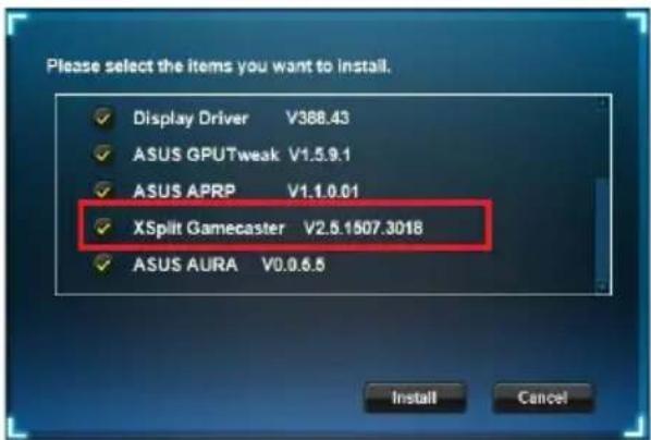 ASUS PHRTX20606G - V glavnem meniju kliknite Install (Namesti). - 1